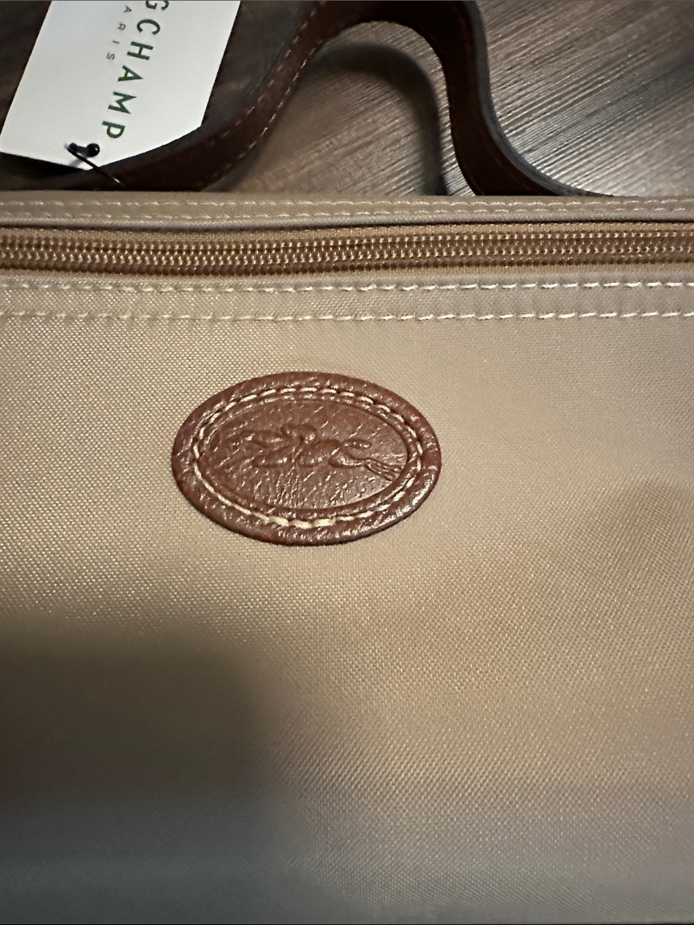 Longchamp Beige and Brown Wristlet Pouch - Picture 4 of 6